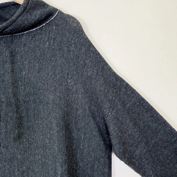 Eileen Fisher Womens Size Small Tunnel Neck Long Sleeve Heathered Grey Top - Picture 9 of 15